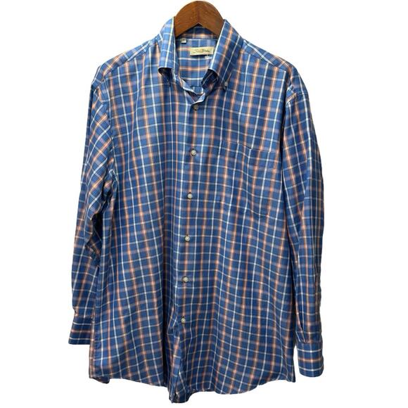 Peter Millar Other - Peter Millar Men’s Shirt sz L Checkered Long Sleeve Cotton #G938